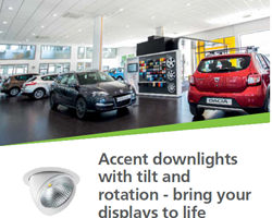 Accent downlights with tilt and rotation - bring your displays to life