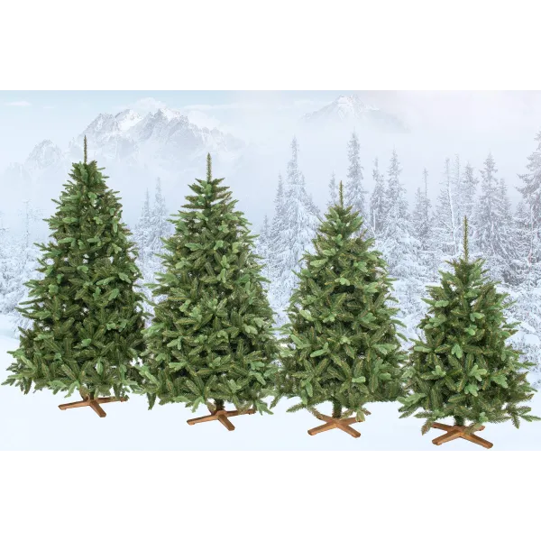 Dirbtinė Kalėdų eglutė Premium Royal Trees Sibiro eglė su mediniu stovu Springos CT0182 180 cm