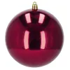 Kalėdiniai rutuliai Springos CA1185 4 vnt šventinės dekoracijos pakabinamos 12 cm bordo spalvos