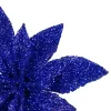 Bethlehem star, artificial poinsettia flower Springos CA1239 navy blue with glitter