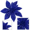 Bethlehem star, artificial poinsettia flower Springos CA1239 navy blue with glitter