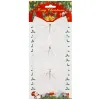Christmas bow for the tree Springos CA1294 3 pcs glitter ornaments white