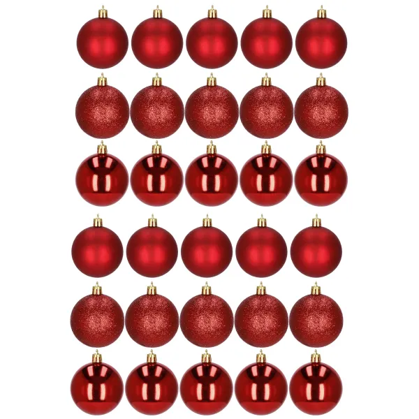 Jõulukuuseehete komplekt Springos CA0006, 6 cm, 30 tk