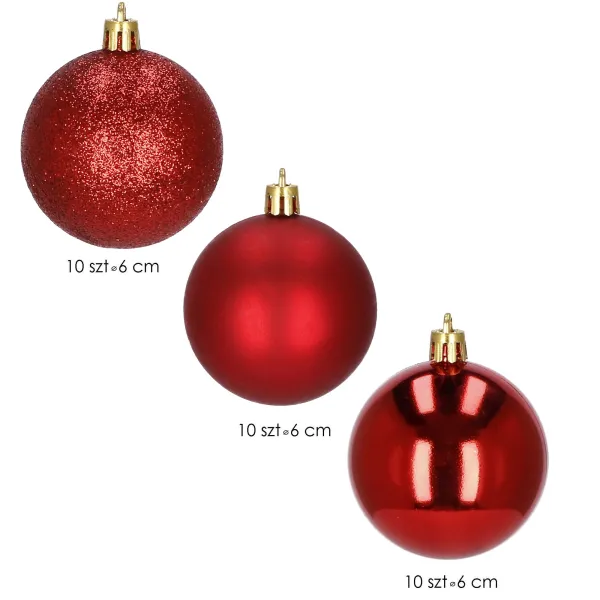 Jõulukuuseehete komplekt Springos CA0006, 6 cm, 30 tk