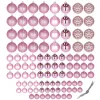 Christmas tree ornament set Springos CA0133, 100 pcs, 6/4/3 cm, pink