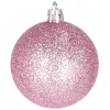 Christmas tree ornament set Springos CA0133, 100 pcs, 6/4/3 cm, pink