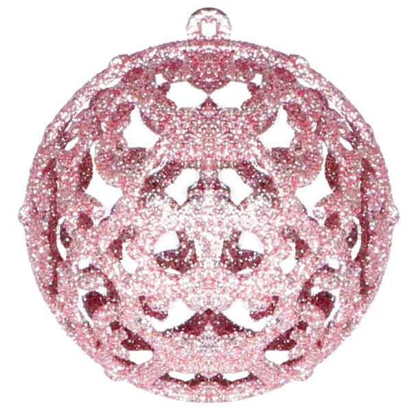 Christmas tree ornament set Springos CA0133, 100 pcs, 6/4/3 cm, pink