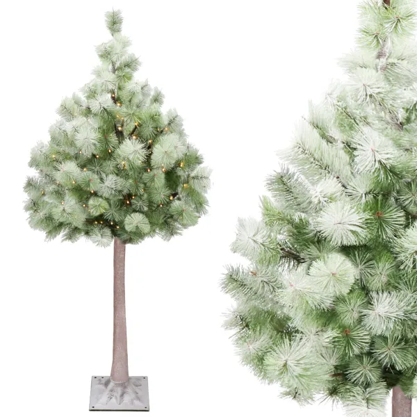 Dirbtinė eglutė ant kamieno su apšvietimu Springos CL0860, 128 LED, 150 cm.