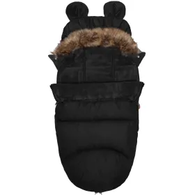 4-in-1 ratu guļammaiss, guļammaiss ar kažokādu ragavām Springos SB0046 96 cm melns