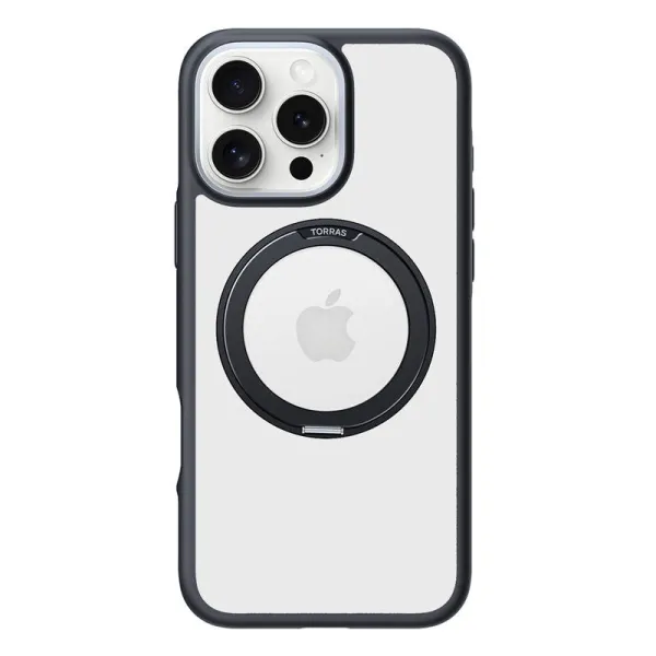 Torras Ostand R Fusion Case for iPhone 16 Pro Max (Black)
