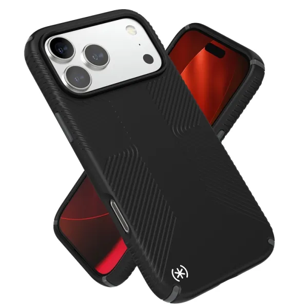 Speck Presidio2 Grip MagSafe - iPhone 17 Pro Max Case (Black / Slate Gray / White)