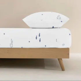 Fitted bottom sheet Kids&Cotton Tabor Multicolour Single 90 x 200 cm