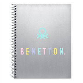 Notebook Benetton Silver Silver A4 120 Sheets