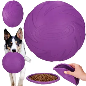 Frisbi sobakui, 2 viename, aportivochnyj диск, dubuo edy, skersmuo 18 cm, violetinė