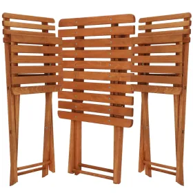 Set of wooden garden furniture for the balcony, foldable set, table and 2 chairs, impregnated