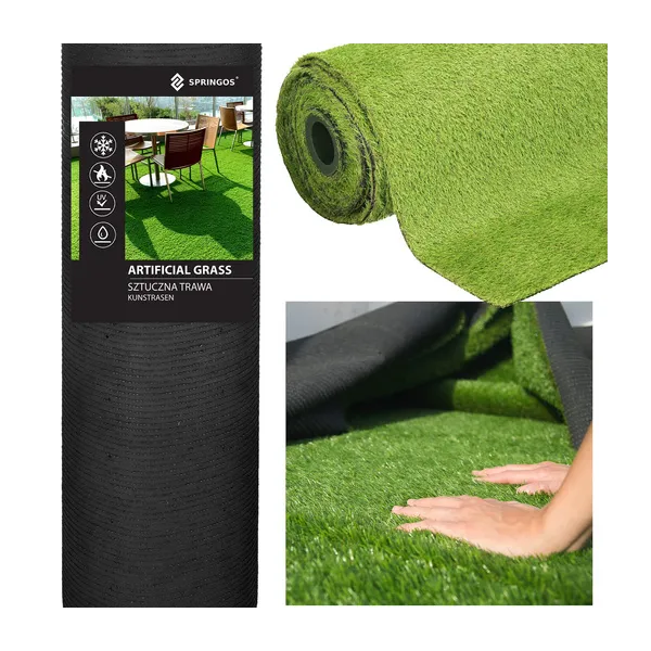 Artificial grass 4 m for terrace balcony soft Springos GA0047 20 mm