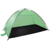 Rannatelk Springos PT034, aeda, 210×120×112 cm reisitelk koos kotiga, UV‑filtriga rohe‑hall‑must