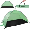Rannatelk Springos PT034, aeda, 210×120×112 cm reisitelk koos kotiga, UV‑filtriga rohe‑hall‑must