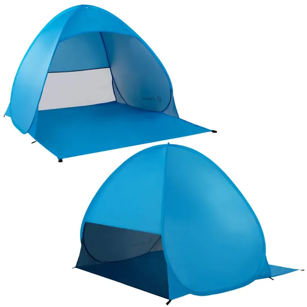 Self‑erecting beach tent, Springos PT035 pop‑up travel shelter blue