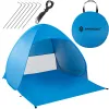 Self‑erecting beach tent, Springos PT035 pop‑up travel shelter blue