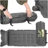 Самонадувающийся туристический коврик Springos PM053 193 см с подушкой и чехлом, серый