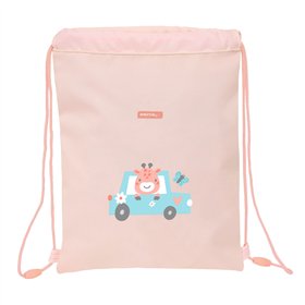 Backpack with Strings Safta Jirafa Coral 26 x 34 x 1 cm