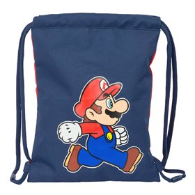 Backpack with Strings Super Mario Trick Red Dark blue 26 x 34 x 1 cm