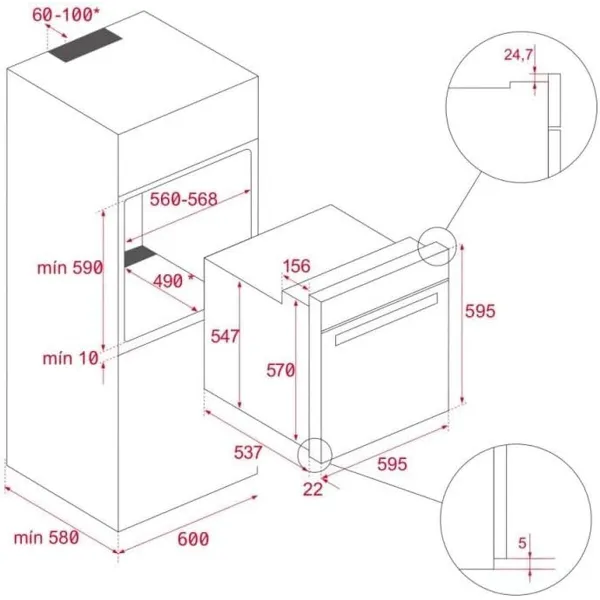 Orkaitė Teka HSB6350 3552 W