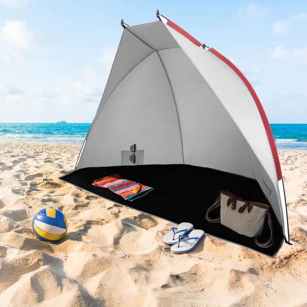 Tourist tent 220x120x120 cm beach with cover, screen gray-black