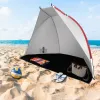 Tourist tent 220x120x120 cm beach with cover, screen gray-black