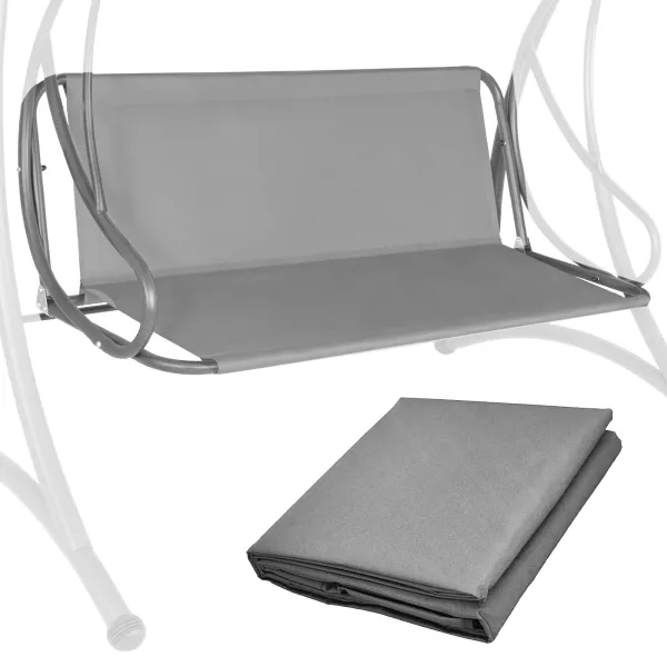 Sodo sūpynių sėdynės medžiaga Springos GS0015S 130 x 100 cm, vandeniui atsparus audinys, šviesiai pilka