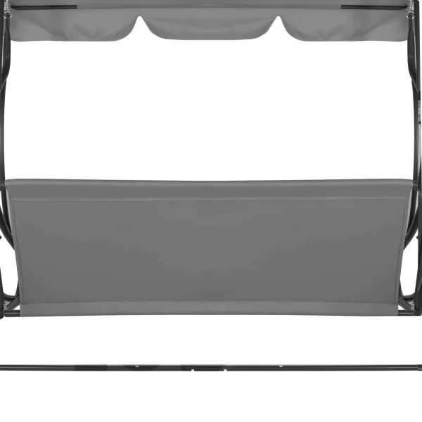 Sodo sūpynių sėdynės medžiaga Springos GS0003S 160x100 cm, vandeniui atsparus audinys, pilka