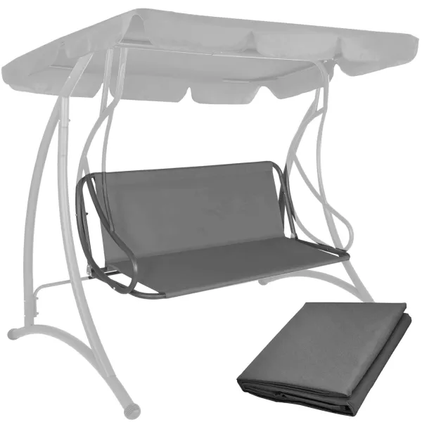 Sodo sūpynių sėdynės medžiaga Springos GS0003S 160x100 cm, vandeniui atsparus audinys, pilka