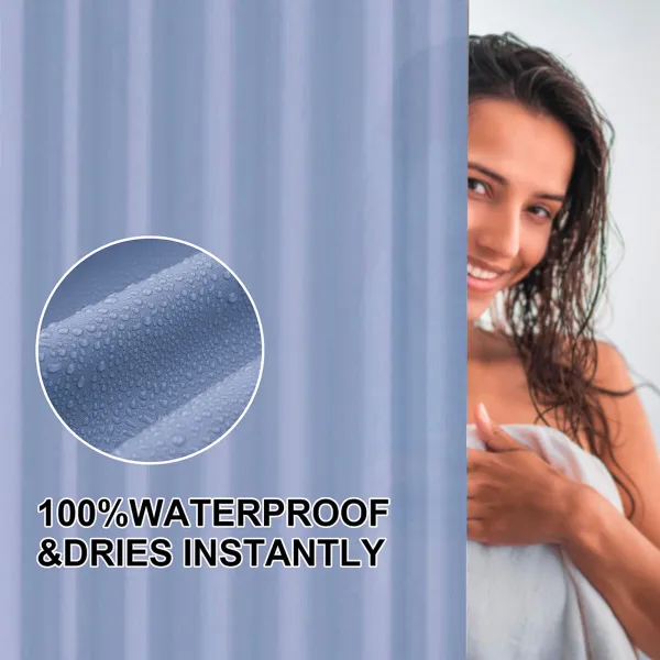 Duššikardin Exma basic azul Sinine PVC 180 x 180 cm