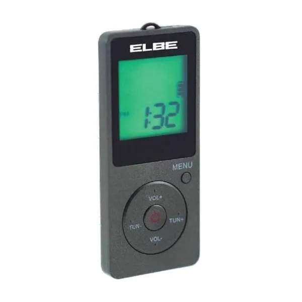 Transistoriradio ELBE RF-95 Tumman harmaa Urheilu AM/FM