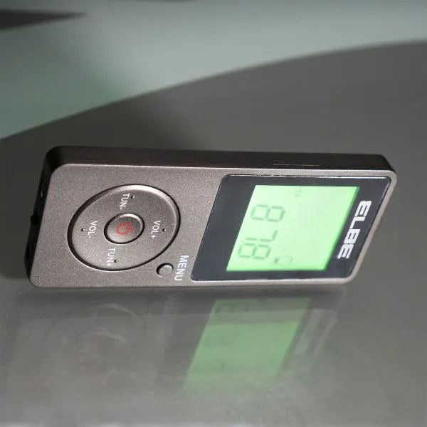 Transistoriradio ELBE RF-95 Tumman harmaa Urheilu AM/FM