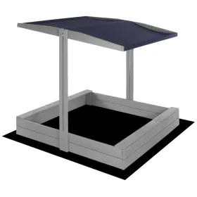 Puinen hiekkalaatikko katolla Springos SBP120RSET01 120x120 cm penkeillä