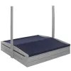 Medinė smėlio dėžė su stogeliu Springos SBP120RSET01 120x120 cm su suolais