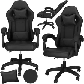 Springos HF0035 Office Chair, black eco-leather