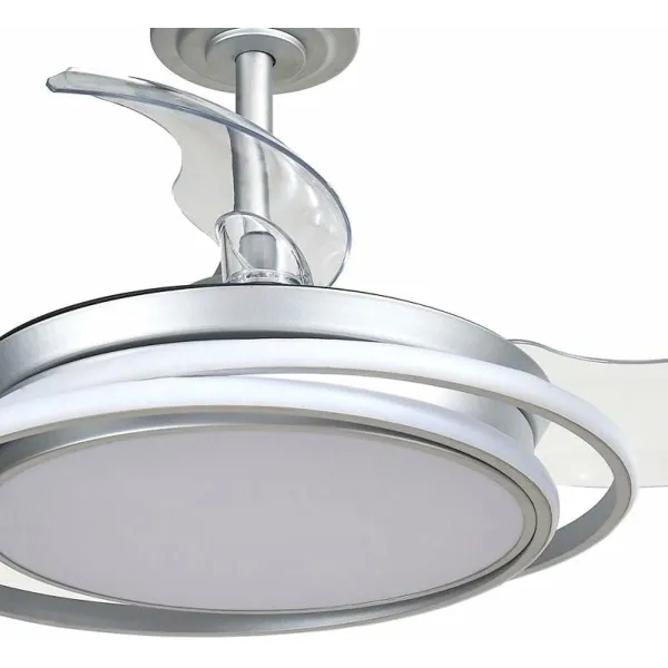 Ceiling Fan CristalRecord Silver 40 W Ø 40 cm