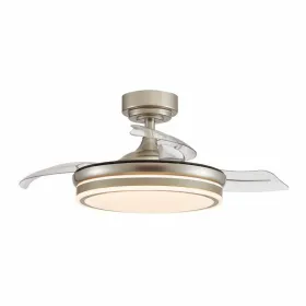Plafondventilator CristalRecord Caurspīdīgs Metāls Ø 92 cm