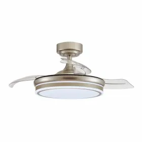 Plafondventilator CristalRecord Caurspīdīgs Metāls Ø 92 cm