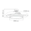 Laeventilaator CristalRecord 72 W Ø 106 cm