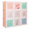 Children's Modular Cabinet Springos HA0215 – 110 × 110 × 37 cm, 9 Compartments