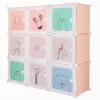 Children's Modular Cabinet Springos HA0215 – 110 × 110 × 37 cm, 9 Compartments