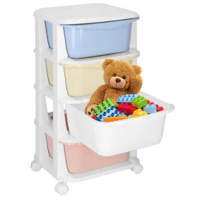 Springos HA0214 Mobile Cabinet with 4 Drawers on Wheels