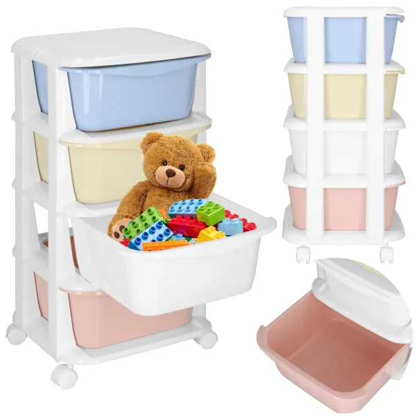 Springos HA0214 Mobile Cabinet with 4 Drawers on Wheels