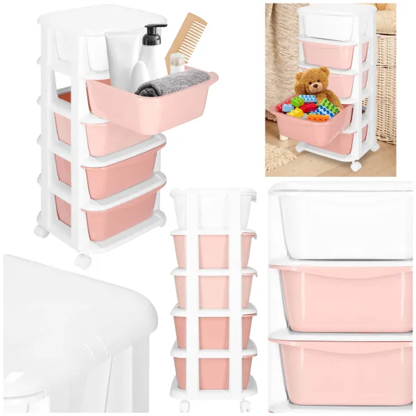Mobile Storage Cabinet on Wheels with 5 Drawers Springos HA0211