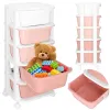 Mobile Storage Cabinet on Wheels with 5 Drawers Springos HA0211