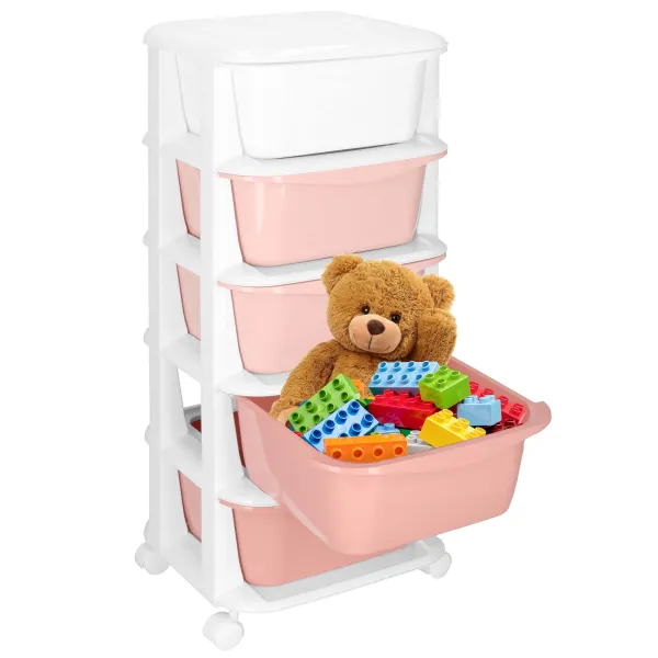 Mobile Storage Cabinet on Wheels with 5 Drawers Springos HA0211